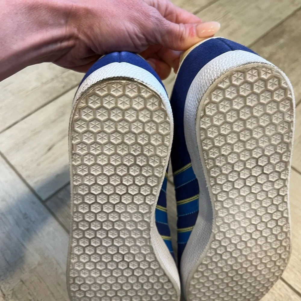 Adidas Gazelle Royal Blue and Yellow Sneakers - Picture 6 of 11